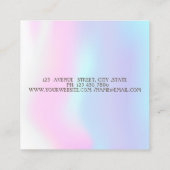 Carte De Visite Carré Élégant Diamants Holographiques Modernes (Dos)