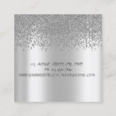 Carte De Visite Carré Elégant Diamants Parties scintillant Faux Lashes A (Dos)