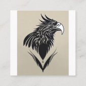 Carte De Visite Carré Elegant Eagle Logo Business Card | Modern Professi (Dos)