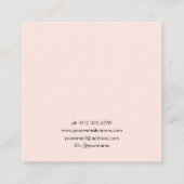 Carte De Visite Carré Élégant Écran d'oreille à bijoux rose-bleu (Dos)