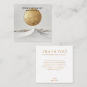 Carte De Visite Carré Élégant écran d'oreille Vénus Or (Devant / Derrière)