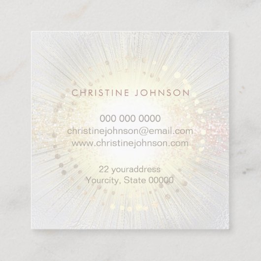 Carte De Visite Carré élégant esthétique (Dos)