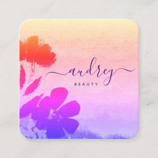 Carte De Visite Carré élégant et moderne chef professionnel, tendance ch (Devant)