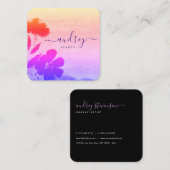 Carte De Visite Carré élégant et moderne chef professionnel, tendance ch (Devant / Derrière)