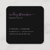 Carte De Visite Carré élégant et moderne chef professionnel, tendance ch (Dos)