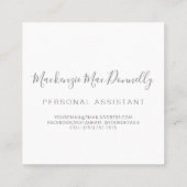 Carte De Visite Carré Élégant Eucalyptus Botanique Monogramme Floral (Dos)