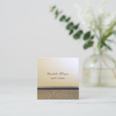 Carte De Visite Carré Élégant Faux Gold élégant, Séquins d'or chatoyants (Debout devant)