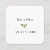 Carte De Visite Carré Élégant Feuilles verts modernes aux arêtes arrondi (Devant)