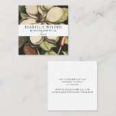 Carte De Visite Carré Élégant fleuriste (Devant / Derrière)