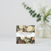 Carte De Visite Carré Élégant fleuriste (Debout devant)