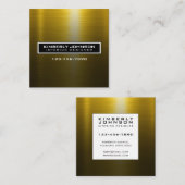 Carte De Visite Carré Elegant Flower Design Minimalist Editable Square B (Devant / Derrière)