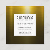 Carte De Visite Carré Elegant Flower Design Minimalist Editable Square B (Dos)