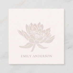 CARTE DE VISITE CARRÉ ÉLÉGANT FORMEL ROSE ROSE ROSE ROSE ROSE LOTUS FLOR