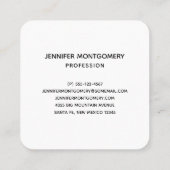 Carte De Visite Carré Elegant Gold House Symbole Real Estate Design (Dos)