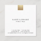 Carte De Visite Carré Élégant Gradient Gradient Or Remise (Dos)