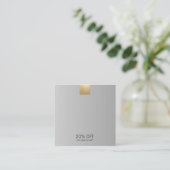 Carte De Visite Carré Élégant Gradient Gradient Or Remise (Debout devant)