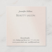 Carte De Visite Carré Elégant holographique de luxe perle lumineux (Dos)