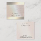 Carte De Visite Carré Elégant holographique de luxe perle lumineux (Devant / Derrière)