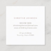 Carte De Visite Carré élégant logo papillon (Dos)