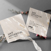 Carte De Visite Carré Élégant luxe moderne classique huile d'or