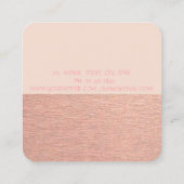 Carte De Visite Carré Elégant Luxe Simple, Diamants, Perles (Dos)