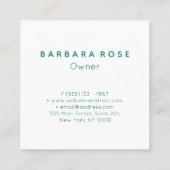 Carte De Visite Carré Élégant Marbre bleu or moderne (Dos)