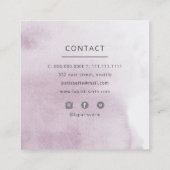 Carte De Visite Carré Élégant Mariage Fleur Cuisine boulangerie boulange (Dos)