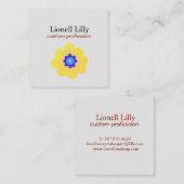 Carte De Visite Carré Élégant minimal personnalisé  (Devant / Derrière)