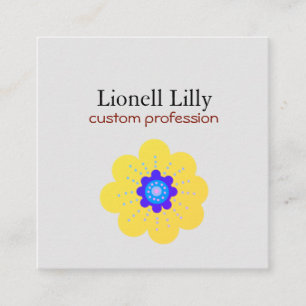 Carte De Visite Carré Élégant minimal personnalisé 