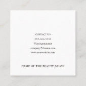 Carte De Visite Carré Élégant minimal Rose ciseaux de cheveux Elegant (Dos)