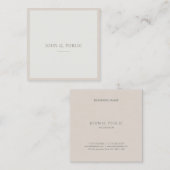 Carte De Visite Carré Élégant Modèle simple Brown Green Professional (Devant / Derrière)