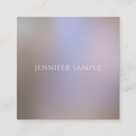 Carte De Visite Carré Élégant moderne couleur Harmonie propre Modèle des (Devant)