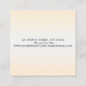 Carte De Visite Carré Elégant Moderne En Rayures, Parties scintillant Fa (Dos)