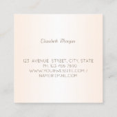 Carte De Visite Carré Elégant Moderne, Fleurs aquarelles (Dos)