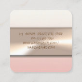 Carte De Visite Carré Élégant moderne luxe professionnel, Robe (Dos)