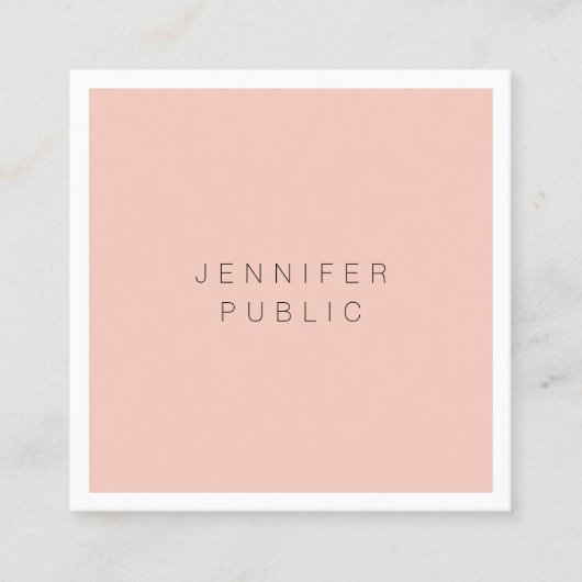 Carte De Visite Carré Élégant moderne moderne simple Modèle professionne (Devant)