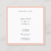 Carte De Visite Carré Élégant moderne moderne simple Modèle professionne (Dos)