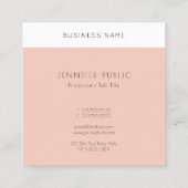 Carte De Visite Carré Élégant Moderne Simple Design Modèle Professionnel (Dos)