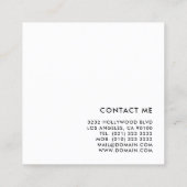 Carte De Visite Carré Élégant Monogramme minimal (Dos)