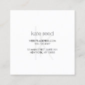 Carte De Visite Carré Élégant Monogramme moderne Carré de bande or (Dos)