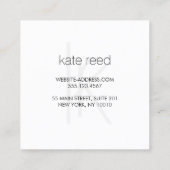 Carte De Visite Carré Élégant Monogramme Moderne Faux Lime Green Foil (Dos)