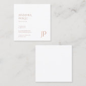 Carte De Visite Carré Élégant Monogramme moderne Modèle professionnel (Devant / Derrière)