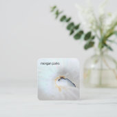 Carte De Visite Carré Élégant Nautilus Shell Tropical (Debout devant)