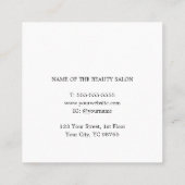 Carte De Visite Carré Elégant Nettoyant Ciseaux Blanches Carré de la lis (Dos)