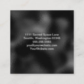 Carte de visite Carré élégant noir et blanc (Dos)