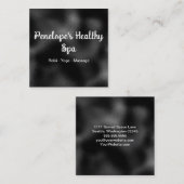 Carte de visite Carré élégant noir et blanc (Devant / Derrière)