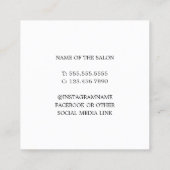 Carte De Visite Carré Elégant noir gris blanc moderne (Dos)