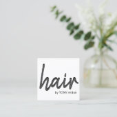 Carte De Visite Carré Elégant noir gris blanc moderne (Debout devant)