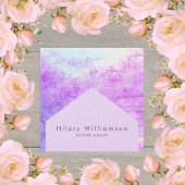 Carte De Visite Carré Élégant Pastel Chic Purple Lilac