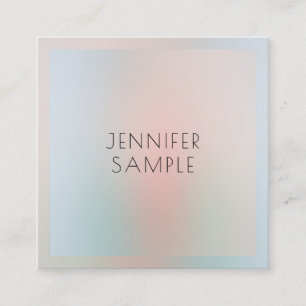 Carte De Visite Carré Elégant Pastel Colors Personnalisé Design Simple